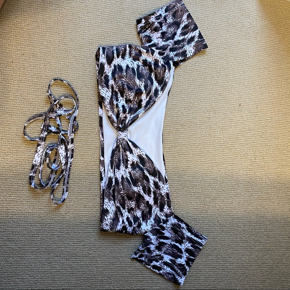 Leopard Print Off-the-Shoulder Bikini